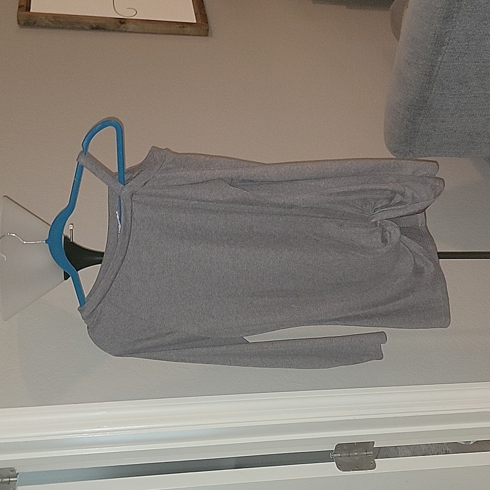 Off the shoulder long sleeve tunic